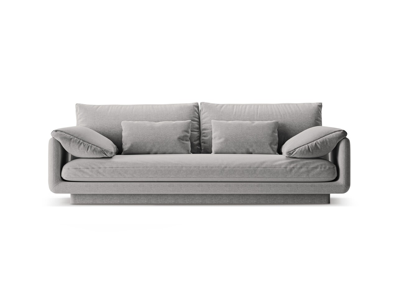 Canapea 3 locuri, Torino-211, Micadoni Home, 220x103x83 cm, tesatura structurata chenille, gri deschis - imagine 6